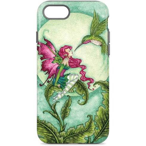 Flirting Fairy and Hummingbird by Amy Brown iPhone Cases