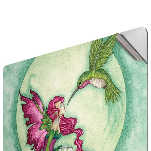 Flirting Fairy and Hummingbird by Amy Brown Apple MacBook Pro 16-inch Skin