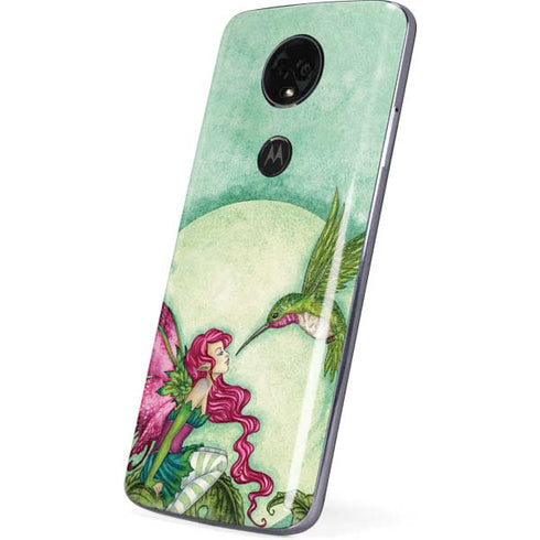 Flirting Fairy and Hummingbird by Amy Brown Moto E5 Plus Skin