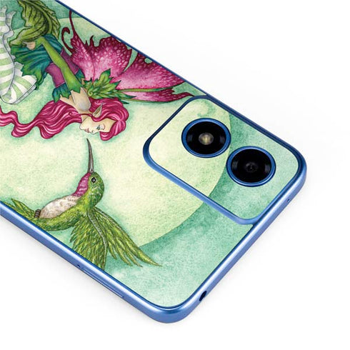Flirting Fairy and Hummingbird by Amy Brown Moto G Play 4G (2024) Skin