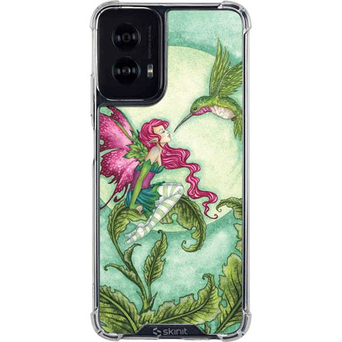 Flirting Fairy and Hummingbird by Amy Brown Moto G Power 5G (2024) Clear Case