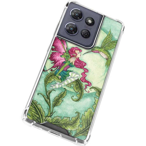 Flirting Fairy and Hummingbird by Amy Brown Moto G Power 5G (2025) Clear Case