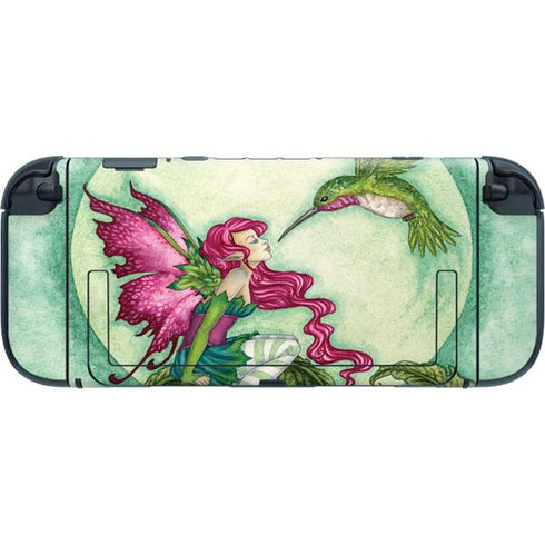 Flirting Fairy and Hummingbird by Amy Brown Nintendo Switch 2 (2025) with Joy-Con Skin