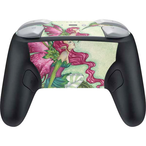 Flirting Fairy and Hummingbird by Amy Brown Nintendo Switch 2 (2025) Pro Controller Skin