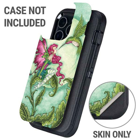 Flirting Fairy and Hummingbird by Amy Brown Otterbox Defender iPhone Skin