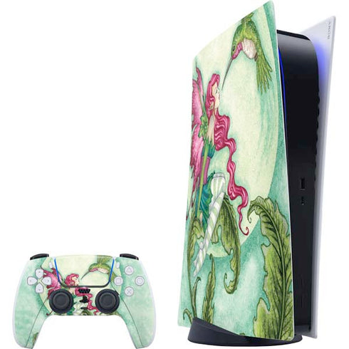 Flirting Fairy and Hummingbird by Amy Brown PlayStation PS5 Skins