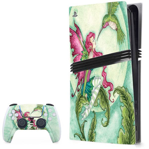 Flirting Fairy and Hummingbird by Amy Brown PlayStation PS5 Skins