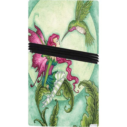 Flirting Fairy and Hummingbird by Amy Brown PS5 Pro Console Skin