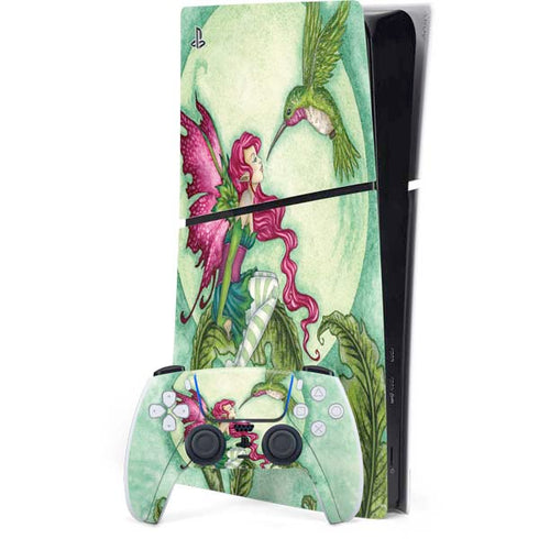 Flirting Fairy and Hummingbird by Amy Brown PlayStation PS5 Skins