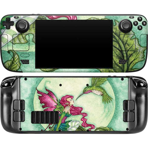 Flirting Fairy and Hummingbird by Amy Brown Steam Deck Handheld Gaming Computer OLED Skin