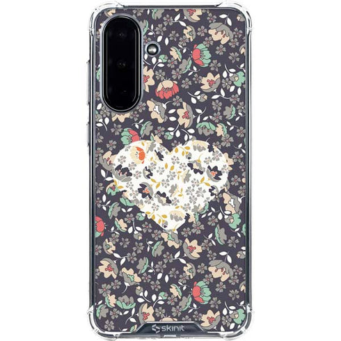 Floral Heart Galaxy A36 5G Clear Case