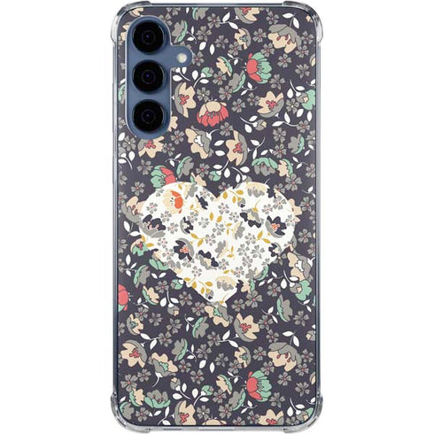 Floral Heart Galaxy A55 5G Clear Case
