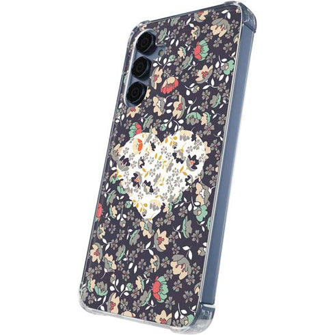 Floral Heart Galaxy A55 5G Clear Case