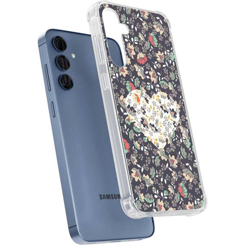 Floral Heart Galaxy A55 5G Clear Case