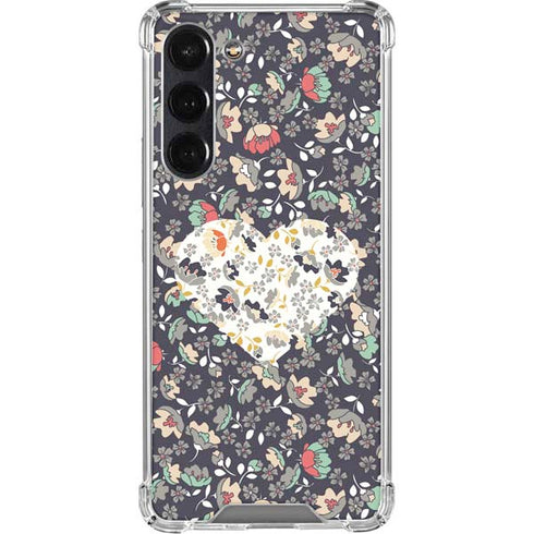 Floral Heart Galaxy S24 FE Clear Case