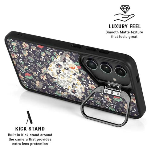 Floral Heart Galaxy S25 Kickstand Case