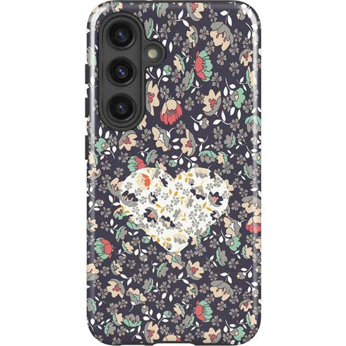 Floral Heart Galaxy S25 Plus Impact Case