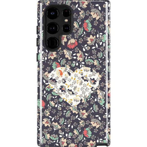 Floral Heart Galaxy Cases