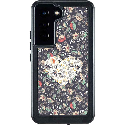 Floral Heart Galaxy S24 Waterproof Case