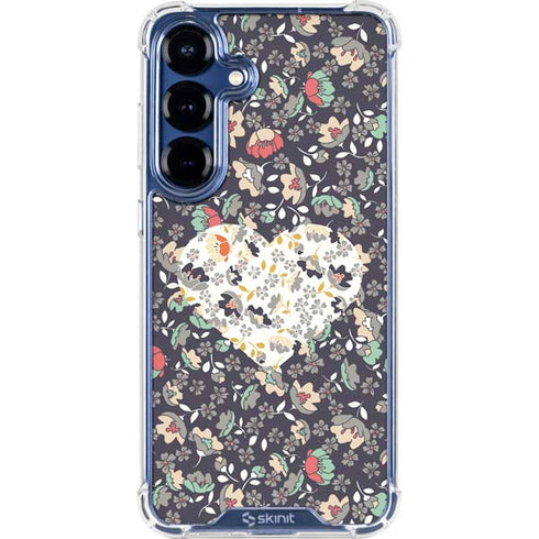 Floral Heart Galaxy S25 Plus Clear Case