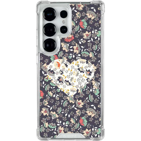 Floral Heart Galaxy S25 Ultra Clear Case