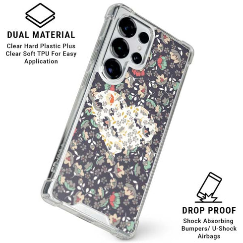 Floral Heart Galaxy S25 Ultra Clear Case