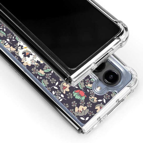 Floral Heart Galaxy Z Fold5 5G Clear Case