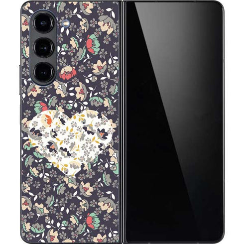 Floral Heart Galaxy Z Fold5 5G Skin