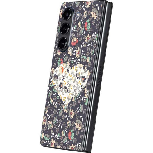 Floral Heart Galaxy Z Fold5 5G Skin