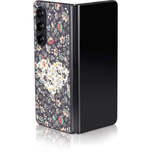 Floral Heart Galaxy Z Fold5 5G Skin