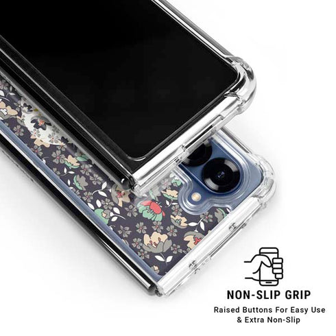 Floral Heart Galaxy Z Fold6 Clear Case