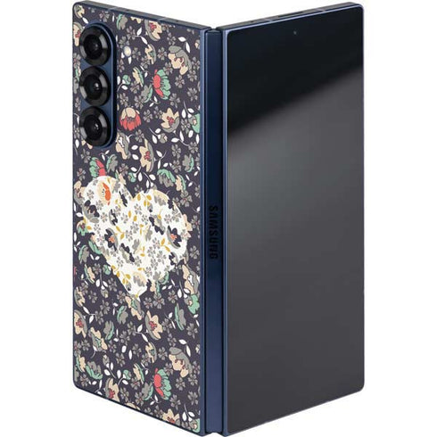 Floral Heart Galaxy Z Fold6 Skin