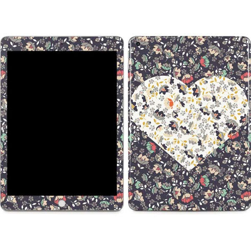 Floral Heart Apple iPad Skin