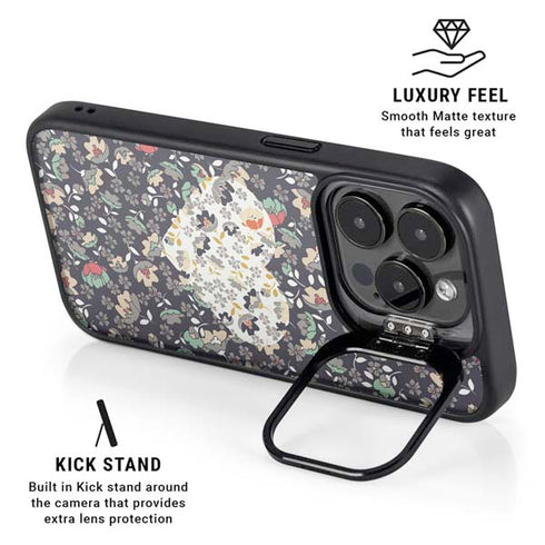 Floral Heart iPhone 13 Pro Kickstand Case