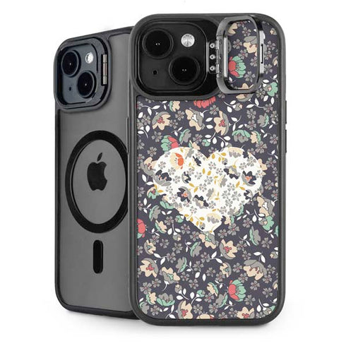 Floral Heart iPhone 14 Plus Kickstand Case