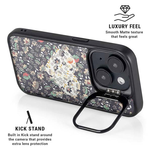 Floral Heart iPhone 14 Plus Kickstand Case