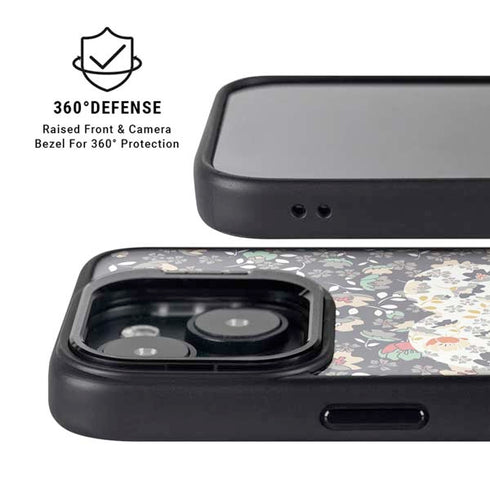 Floral Heart iPhone 14 Plus Kickstand Case