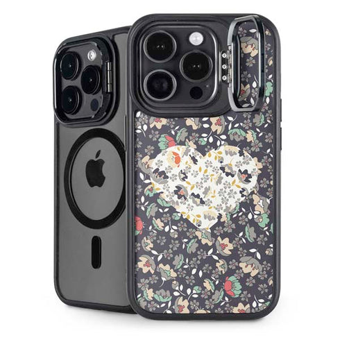 Floral Heart iPhone 14 Pro Max Kickstand Case