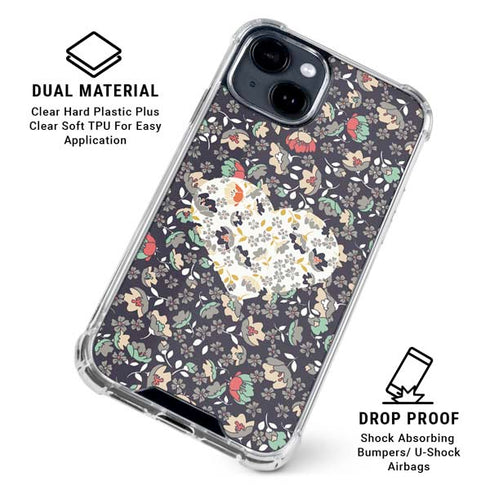 Floral Heart iPhone 15 Clear Case