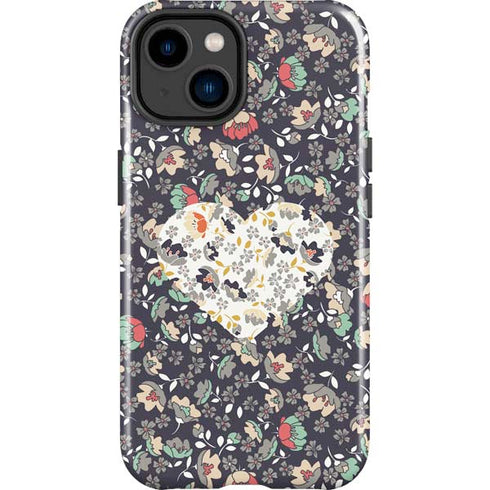 Floral Heart iPhone 15 Impact Case