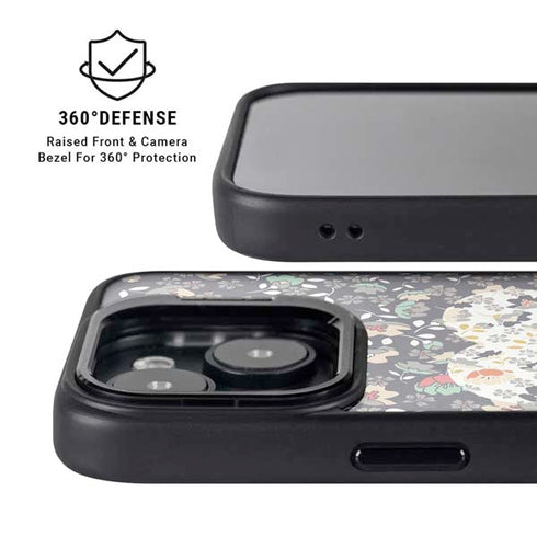 Floral Heart iPhone 15 Kickstand Case