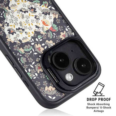 Floral Heart iPhone 15 Kickstand Case