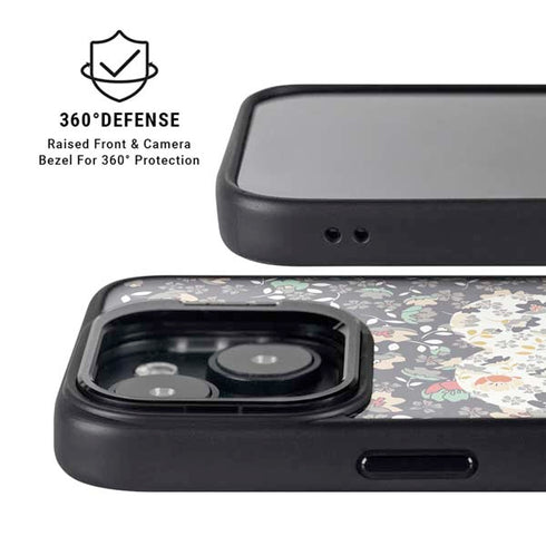 Floral Heart iPhone 15 Plus Kickstand Case