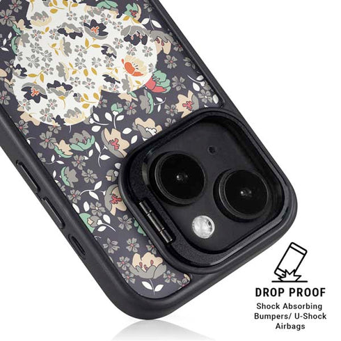 Floral Heart iPhone 15 Plus Kickstand Case