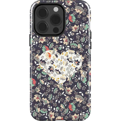 Floral Heart iPhone 15 Pro Impact Case
