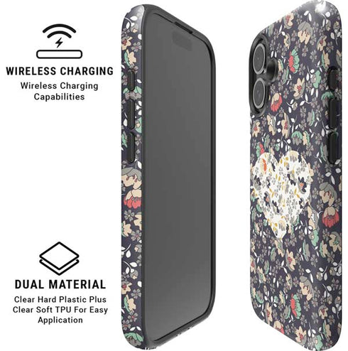 Floral Heart iPhone 16 Plus Magsafe Impact Case