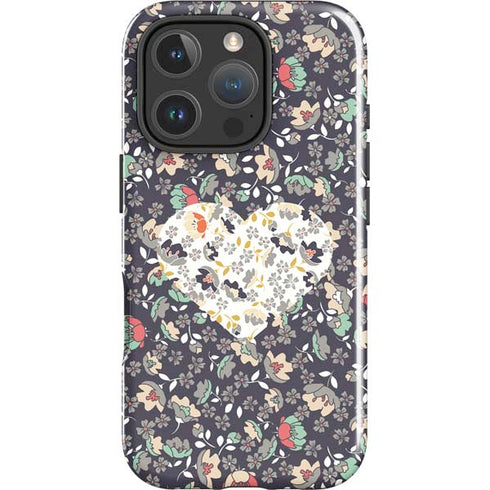 Floral Heart iPhone 16 Pro Impact Case