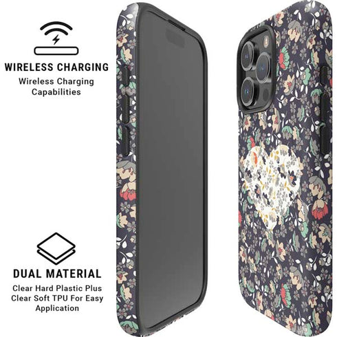 Floral Heart iPhone 16 Pro Magsafe Impact Case