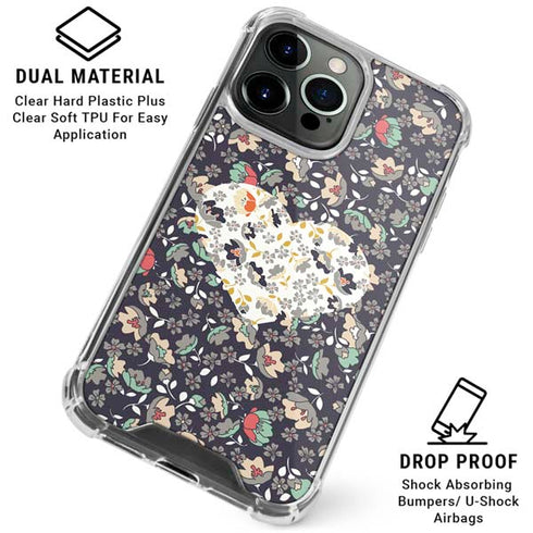 Floral Heart iPhone 16 Pro Max Clear Case