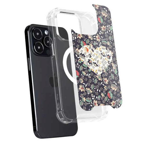 Floral Heart iPhone 16 Pro Max MagSafe Case
